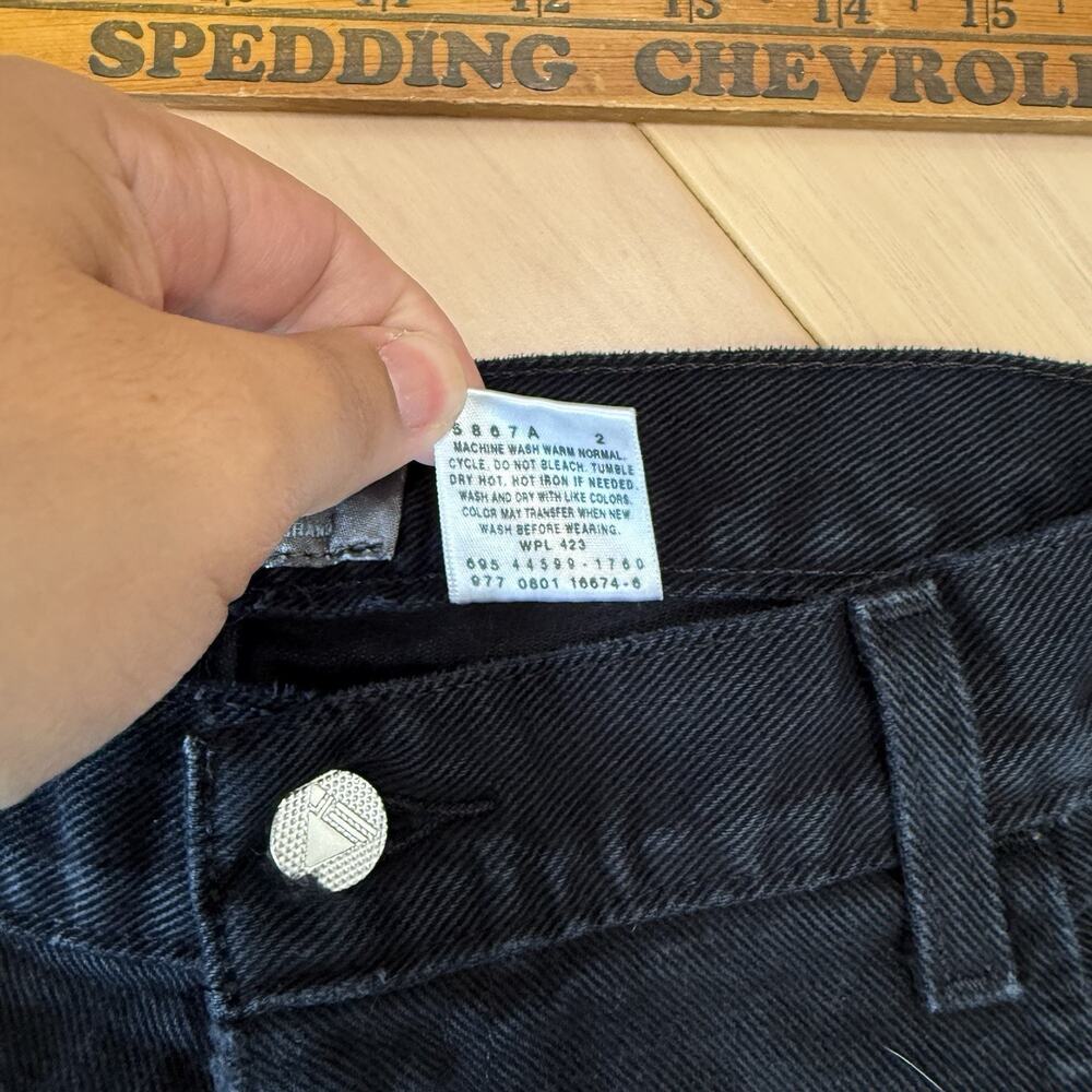 Vintage Levis Silver Tab Jeans 34 Black Baggy Wide Leg Skater 90s Streetwear - Picture 5 of 11